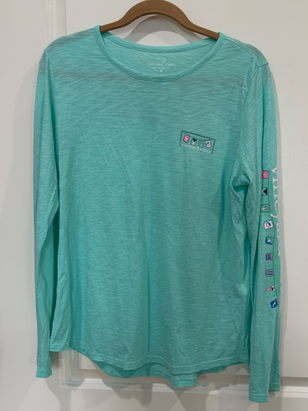 Vineyard Vines Aqua Long-Sleeve Graphic Tee